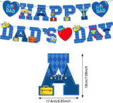 Happy Father's Day Hanging Swirl Decorations with Banner – Party Supplies