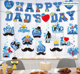 Happy Father's Day Hanging Swirl Decorations with Banner – Party Supplies