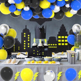 Blue Yellow Black Silver Balloon Garland Arch Kit Birthday Graduation Party Decor