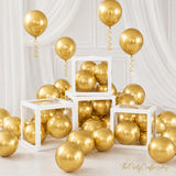 100 Pcs Metallic Gold Mini Balloons 5 Inch Chrome Latex Balloon Filler Party Decor