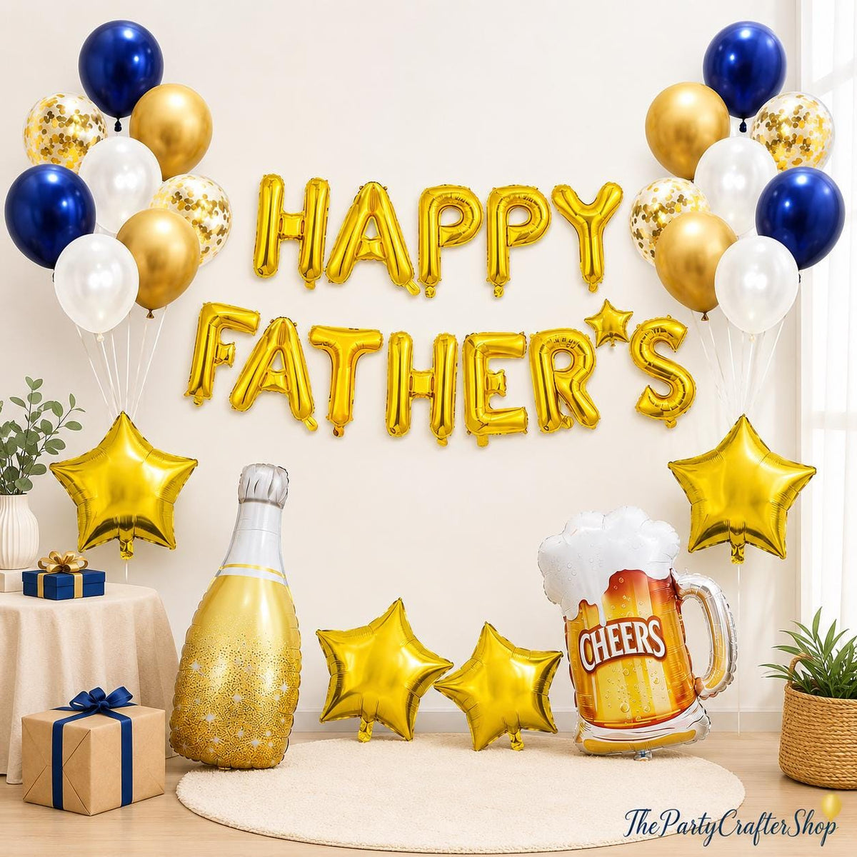 50PCS Happy Father's Day Balloon Decoration Set Banner Letters Photo Booth Party Supplies