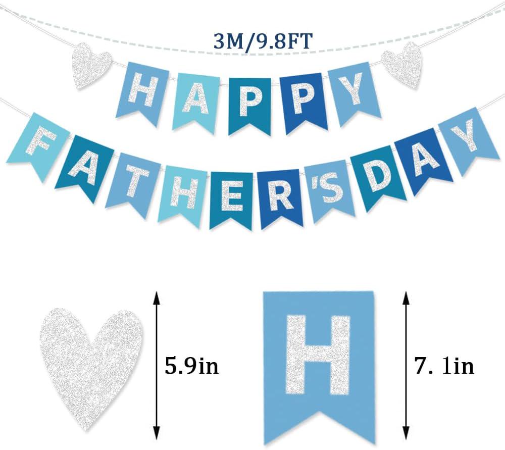 Blue "Dad Ever" Father's Day Banner Garland – Party Decorations