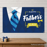 Happy Father's Day Blue Backdrop Banner Party Decorations Photo Background for Dad Celebration