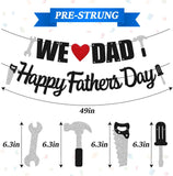 We Love Dad Banner: Happy Father's Day Garland, Dad Ever Party Decorations