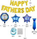 Happy Father's Day Balloons & Banner Decoration Set Party Supplies for Dad Celebration