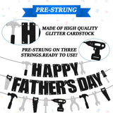 Happy Father's Day Banner: "We Love Dad" Garland, Tool Decorations