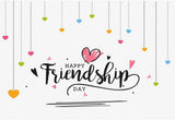 7x5ft Colorful Hearts Backdrop Friendship Day Photo Booth Banner Party Decor