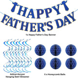 Father's Day Decorations Set Banner Hanging Swirls Honeycomb Balls Party Supplies for Dad
