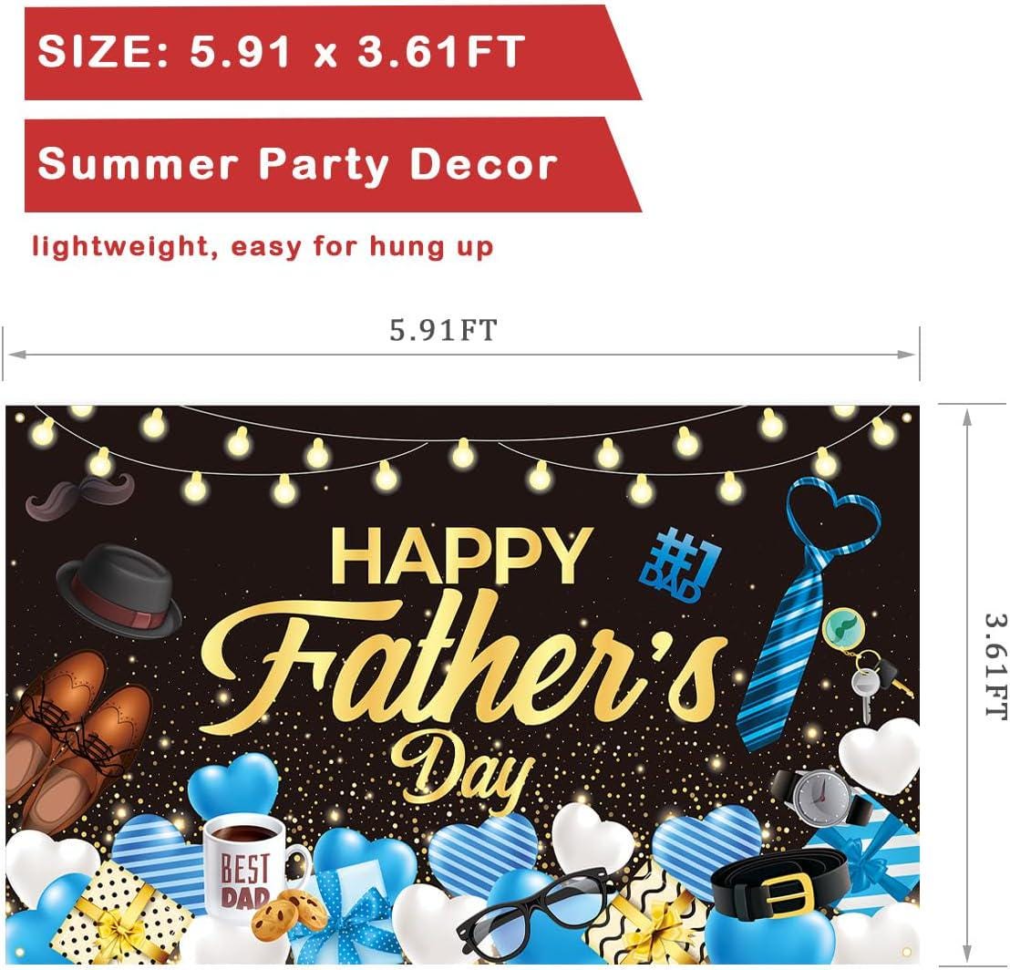 Happy Father's Day Backdrop Banner: "Dad Ever" Party Decoration (180x110cm)