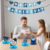 Happy Father's Day Banner & Centerpieces Set: Blue Dad Ever Party Supplies