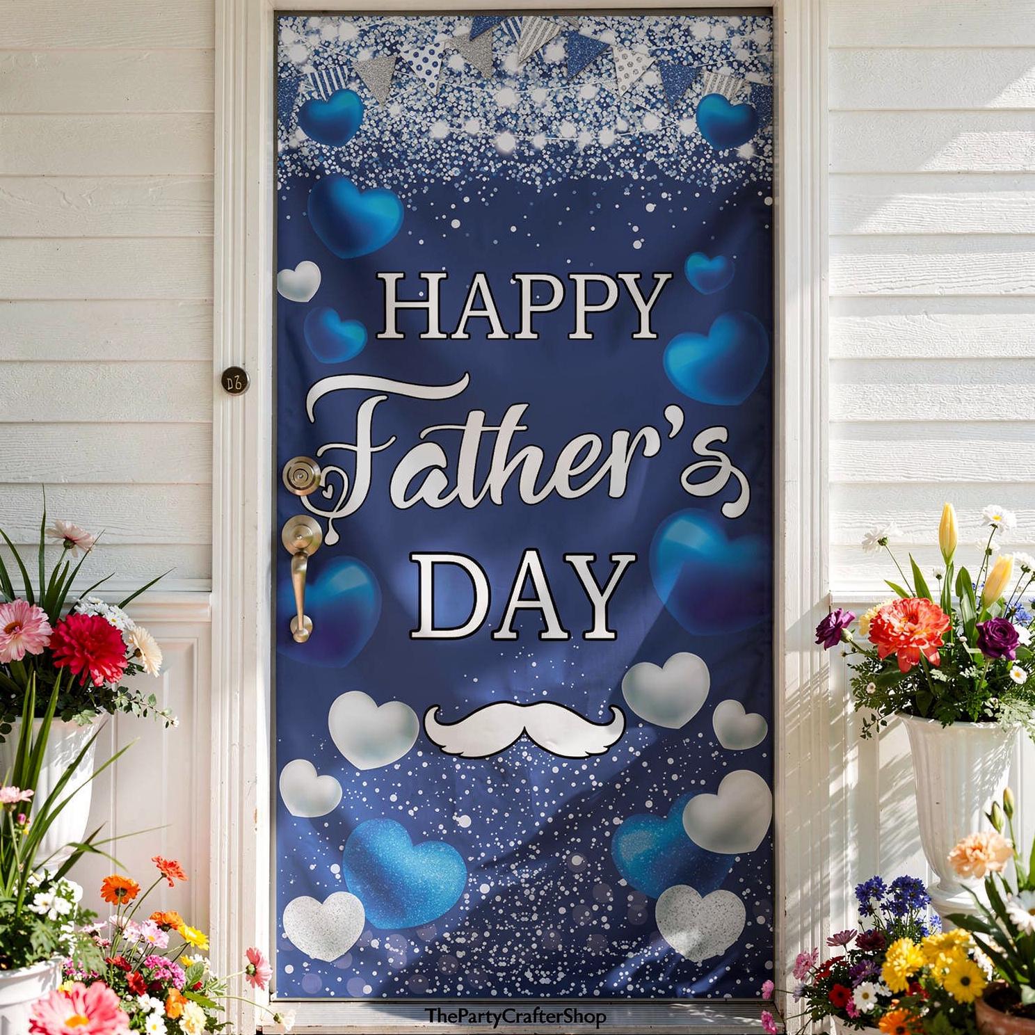 Happy Father's Day Door Cover Banner Dad Ever Backdrop Decoration