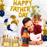 47PCS Happy Father's Day Balloon Decoration Set Blue Party Supplies Photo Booth Backdrop