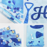 Happy Father's Day Backdrop Banner 70x43 Inch Large Blue Photo Booth Party Decorations