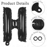 Black Happy Father's Day Balloon Banner Set Party Decorations with Backdrop for Dad Celebration
