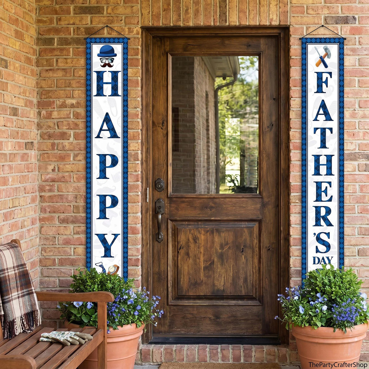 Best Dad Ever Father's Day Front Door Banner Porch Sign Photo Booth Backdrop Decorations