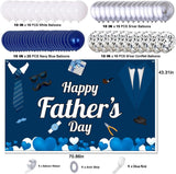 Happy Father's Day Backdrop Banner & Balloon Garland Arch Kit Party Decorations for Dad Photo Wall