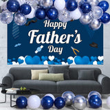 Happy Father's Day Backdrop Banner & Balloon Garland Arch Kit Party Decorations for Dad Photo Wall