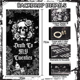 Death to My 20s 30th Birthday Decorations Set RIP to My 20s Banner Backdrop Balloons Sash Crown