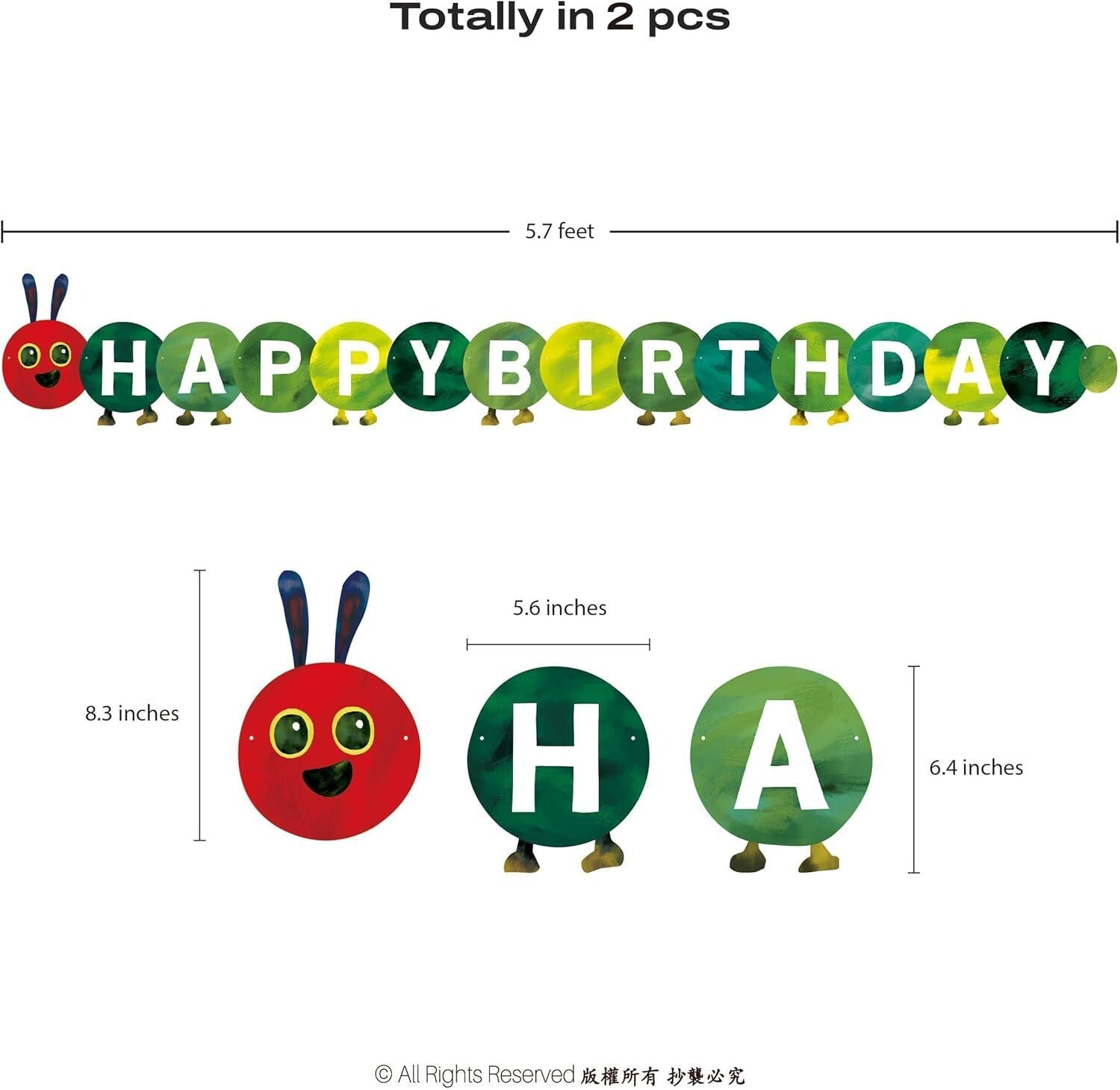 Hungry Caterpillar Birthday Banner, Fruit Garland, Bug Theme Party Decor