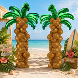 100PCS Tropical Palm Tree Balloon Set Coconut Leaves Luau Party Decorations Birthday Baby Shower