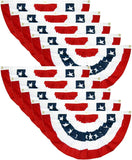 American Flag Bunting Patriotic Pleated Fan Flag USA Outdoor Presidents Day Set 10