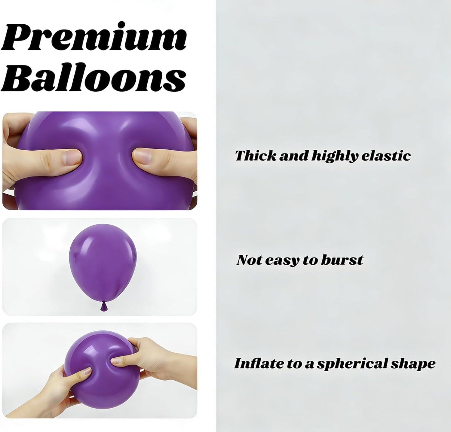 Purple Black Silver Balloon Arch Kit 110 Pcs Garland for Birthday Graduation Party Decor