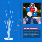 4th of July Balloon Centerpieces 4 Sets Red White Blue Patriotic Table Decorations