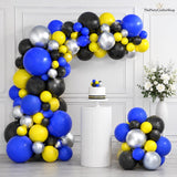Blue Yellow Black Silver Balloon Garland Arch Kit Birthday Graduation Party Decor