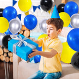 Blue Yellow Black Silver Balloon Garland Arch Kit Birthday Graduation Party Decor