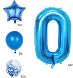 99th Birthday Number Balloons Blue Giant Foil 99 Party Decorations