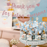 Rose Gold Glitter "Thank You" Banner – Party Decor