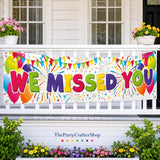 We Missed You Welcome Home Banner White Welcome Back Party Decoration