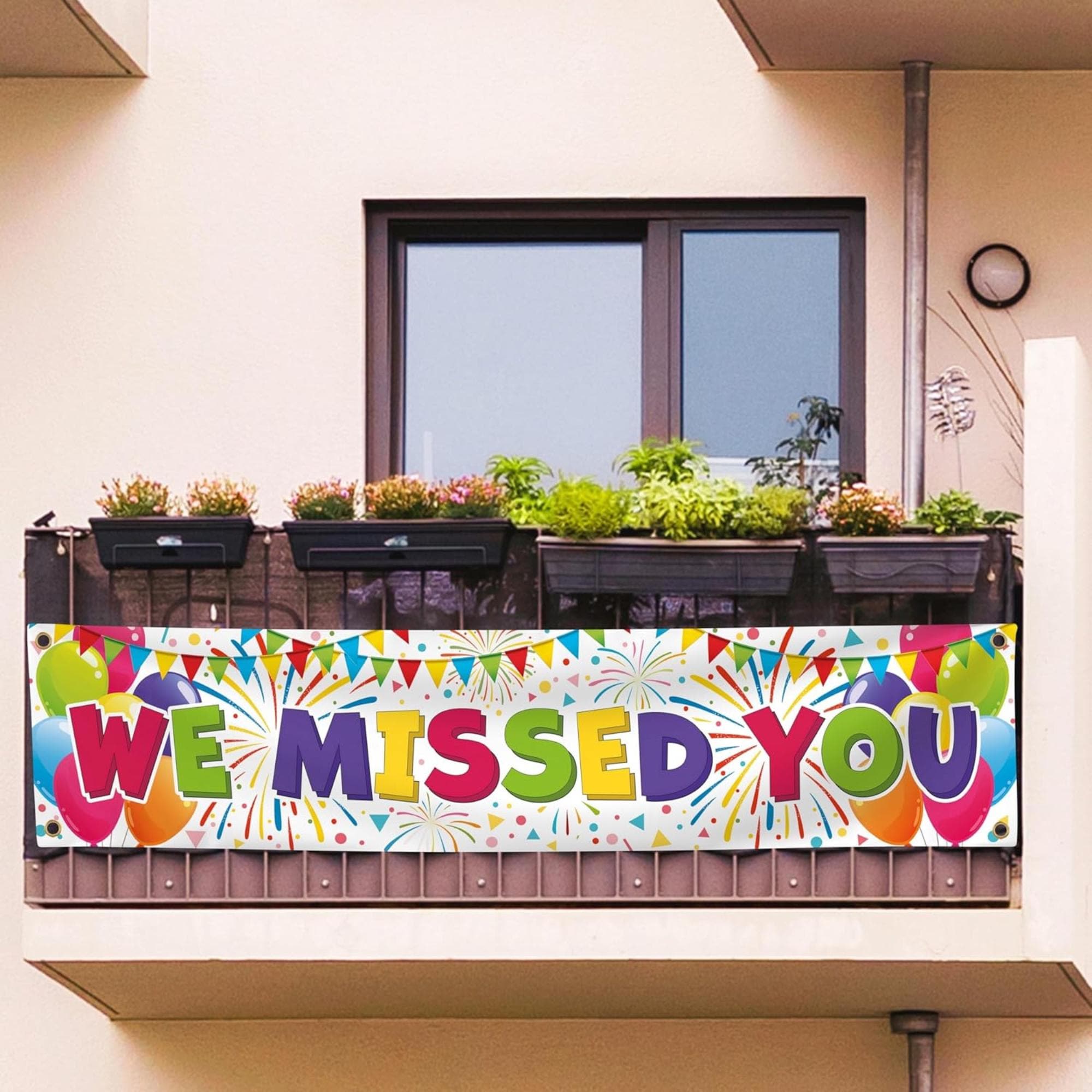 We Missed You Welcome Home Banner White Welcome Back Party Decoration