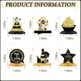 Gold Black Birthday Table Centerpieces 12 Pcs Honeycomb Party Decorations