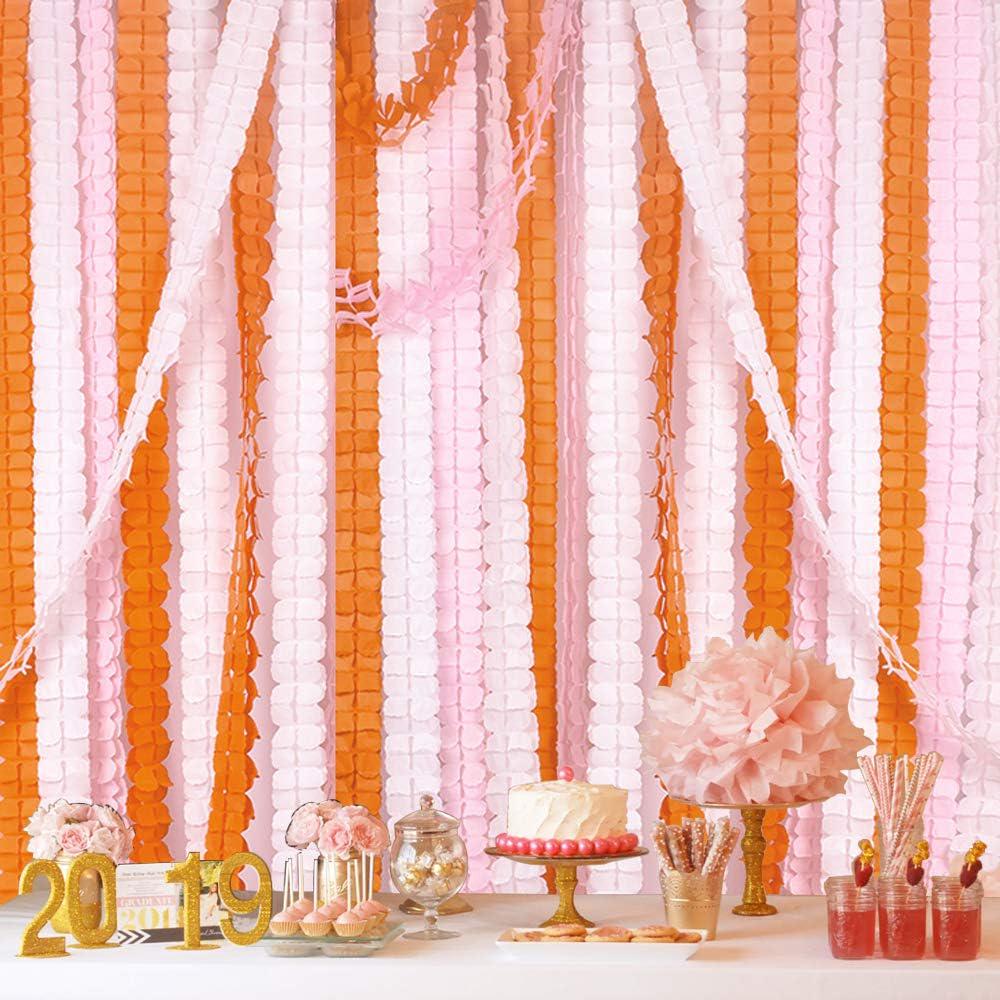 6 Pack Four Leaf Clover Paper Garland | Reusable 11.8ft Party Streamers | Wedding Birthday Decorations