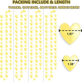 Metallic Gold Heart Garland | 56ft Glitter Paper Banner (Valentine, Birthday, Baby Shower)