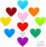 9 Pack Colorful Felt Heart Garland | Rainbow DIY Heart Banner | Wedding Birthday Party Decorations