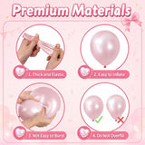 Pink Purple Pearl Balloon Set | Iridescent Star Heart Party Decor
