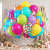 Summer Confetti Balloons | 12 Inch Colorful Latex Party Decor