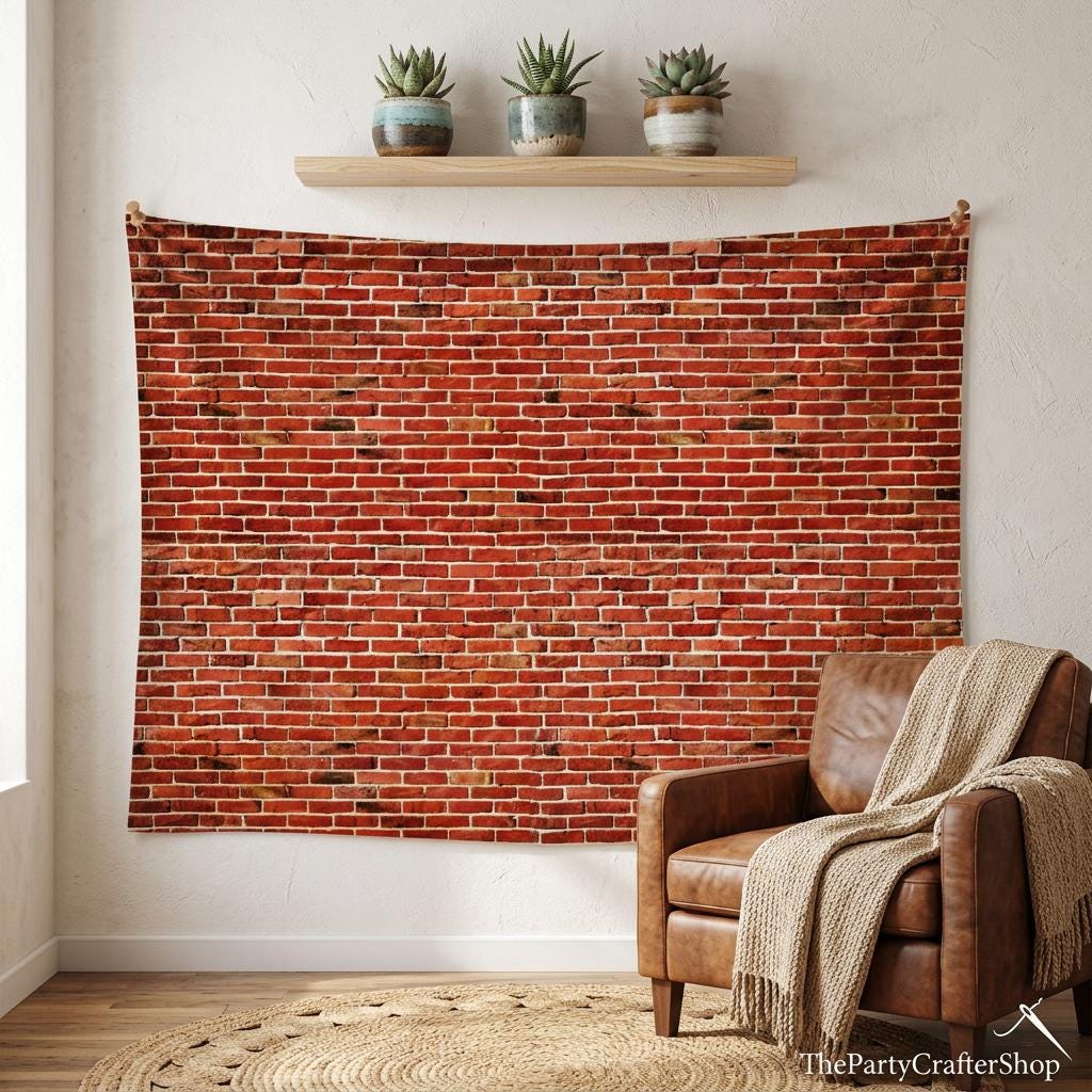 7x5ft Red Brick Wall Backdrop Rustic Texture Photo Background Party Decor