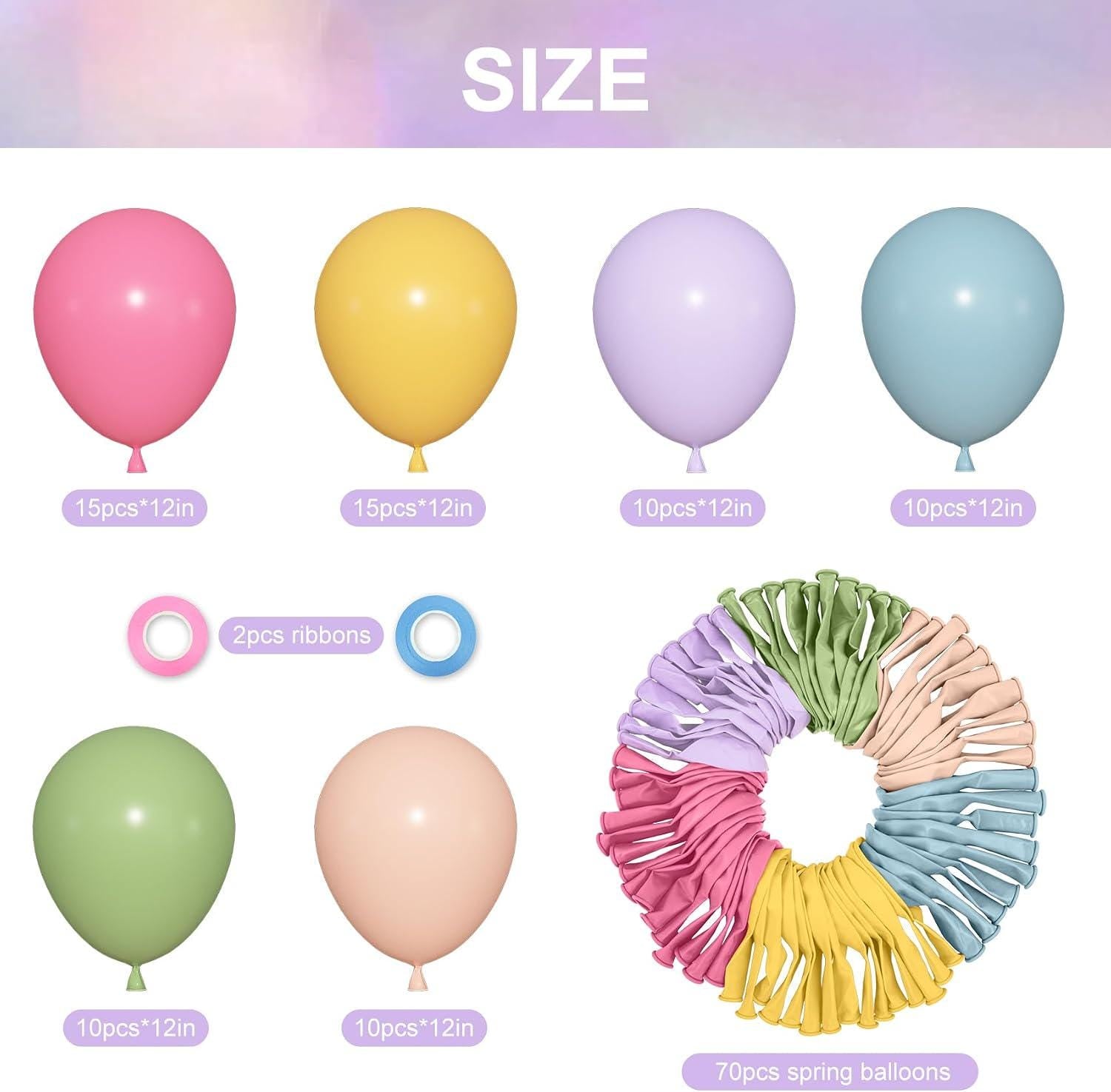 Pastel Flower Balloons | 12 Inch Spring Daisy Party Decor