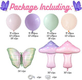 Fairy First Birthday Balloon Arch Kit | Pink Purple Mushroom Butterfly Decor