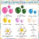 Daisy Flower Balloon Arch Kit | Pink Yellow Green Spring Garland (Baby Shower, Birthday)