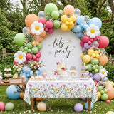 Daisy Balloon Arch Kit | Wildflower Garland, Tablecloth | Baby Shower, Birthday Decor