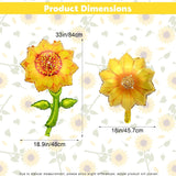 Sunflower Foil Balloon Set | Large Flower Party Decor (8 Pc)