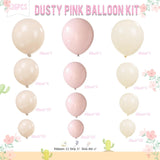 Baby Bloom Balloon Arch Kit | Dusty Pink, Beige, Sand White Balloons | Garden Party Decor