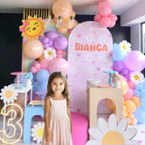 Blue Flower Balloon Arch Kit | Pastel Daisy Garland, Wildflower Party Decor