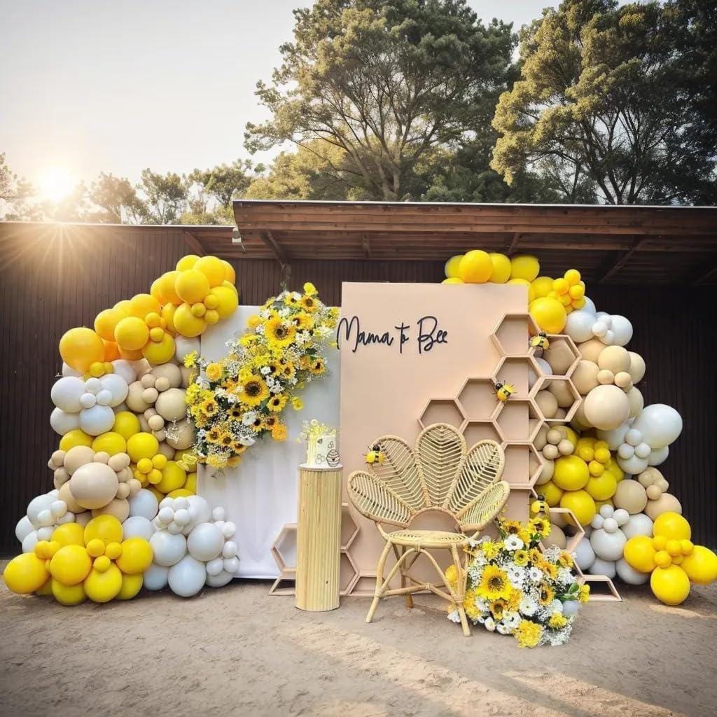 Mustard Yellow Balloon Garland Kit | Bee Sunflower Arch, Baby Shower Party Decor