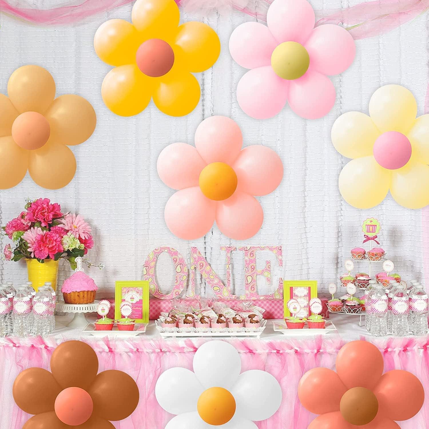 Daisy Flower Balloon Set | Multicolor Groovy Boho Party Decor