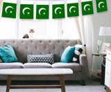 30 Pc Pakistan Flag Bunting | 32ft Pakistani String Banner Decorations